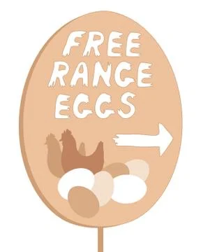 Free range sign Stock Illustration