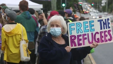 Free the Refugees Stock Footage