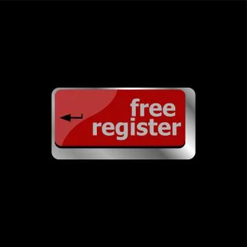 Free register computer key showing internet login Stock Illustration