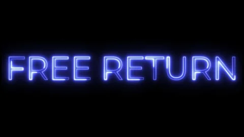 Free Return Neon Text Animation Stock Footage 318339031