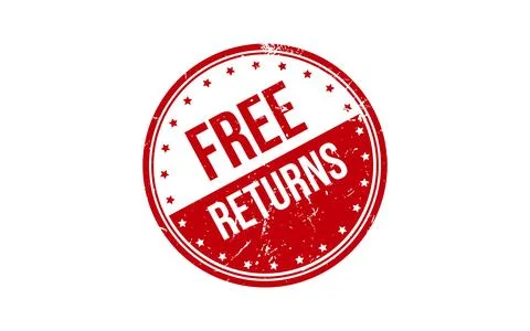 Free Returns Stamp Seal Vector Illustration Stock Illustration