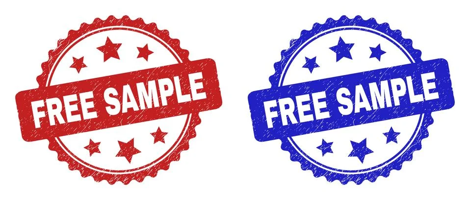 FREE SAMPLE Rosette Watermarks Using Grunge Texture Stockillustratie