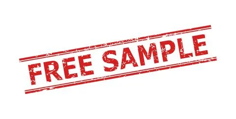 FREE SAMPLE Stamp with Corroded Texture and Double Parallel Lines Stock Illustration
