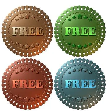 FREE Seals (set of 4) Stock-Illustration