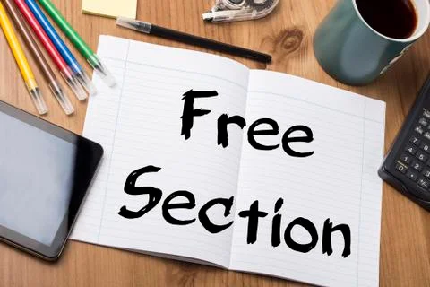 Free Section - Note Pad With Text Stock Photos