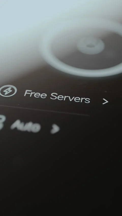 Free Servers menu option to select different server locations Stock Footage 329749893