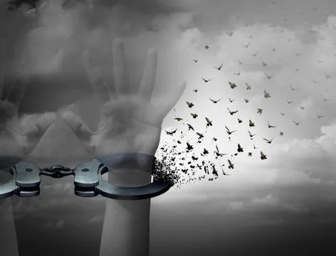 Free From Shackles Stock Illustration