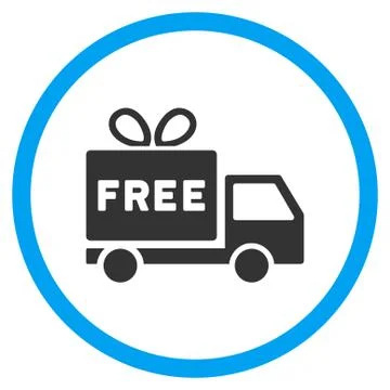Free Shipment Rounded Vector Icon Stock Illustration