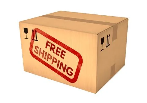 Free shipping box Stock Illustration