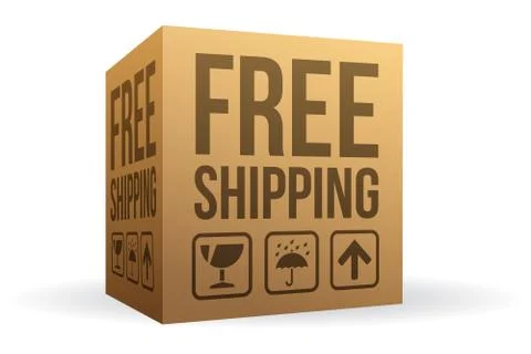 Free Shipping Box Stock Illustration