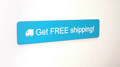 Free Shipping Button Video Stock Footage 69863889