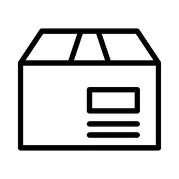 Free shipping cardboard icon. flat illustration of free shipping cardboard ve Stock Illustration