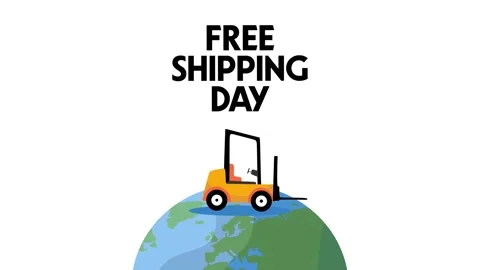 Free shipping day for better delivery of goods Video stock 334696653