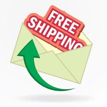 Free shipping envelope Stock-Illustration