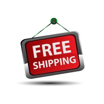 Free Shipping icon Button Stock Illustration