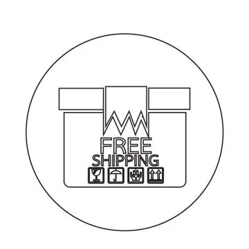 Free Shipping  icon Ilustração Stock