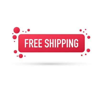 Free Shipping Label. Speech bubble. Badge icon. Vector illustration. Stock Illustration