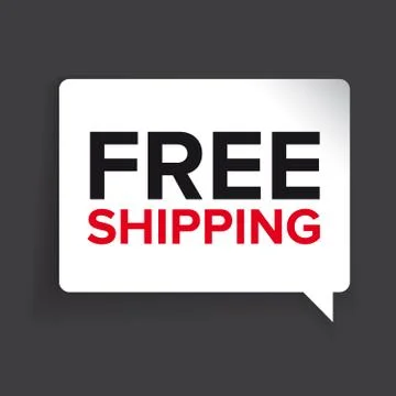 Free Shipping label vector Illustrazione stock