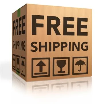 Free shipping package Illustrazione stock