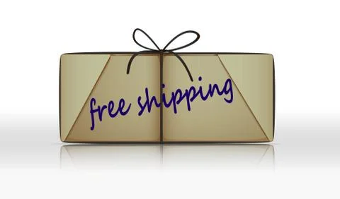 Free shipping parcel Illustrazione stock