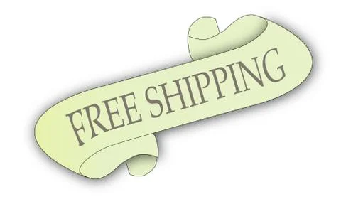 Free Shipping Scroll Stock Illustration