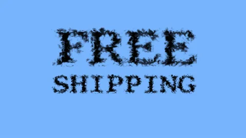 Free Shipping smoke text effect sky isolated background Stock Footage 139627325