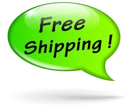 Free shipping speech bubble Stock Illustration