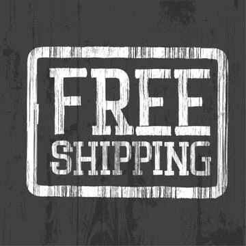 Free shipping stamp, vector Illustrazione stock