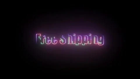 Free Shipping Text Animation for E-commerce Stock Footage 324802042