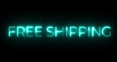 Free shipping text animation Stock Footage 287401599