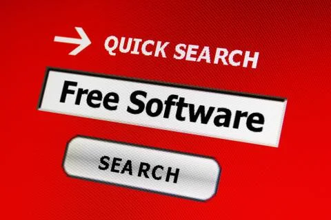 Free software web search Stock Illustration