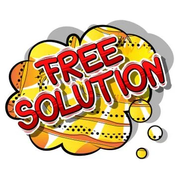 Free Solution - Comic book style word on abstract background. イラスト素材
