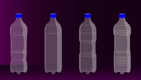 Free space on plastic bottle for your drink promotion present. beautiful back Illustrazione stock
