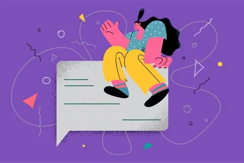 Free speech, mockup and demonstration concept Stock Illustration