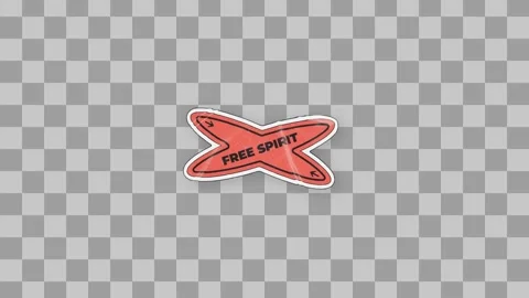 Free Spirit Badge Sticker Stock After Effects