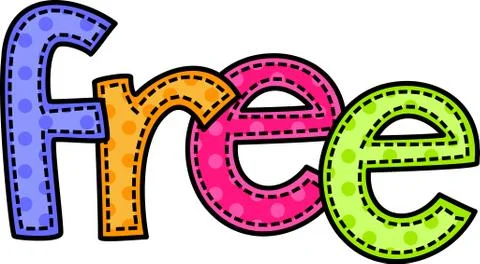 Free Stitch Text Stock-Illustration