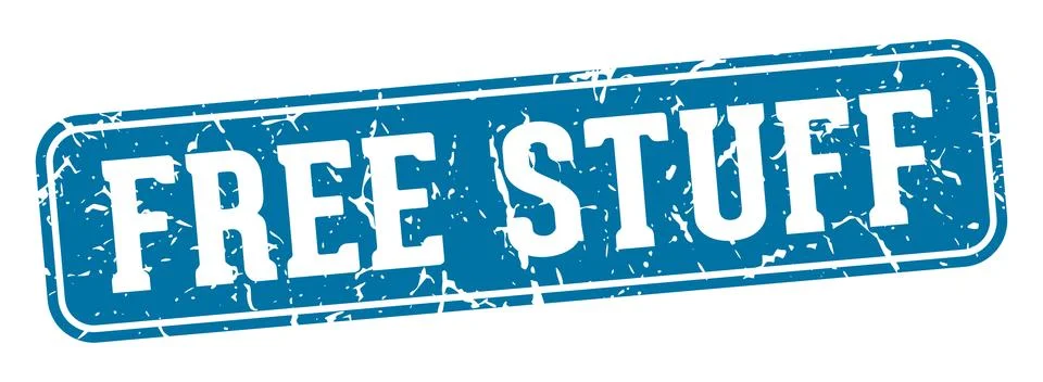 Free stuff rectangular sign. free stuff stamp Stock Illustration