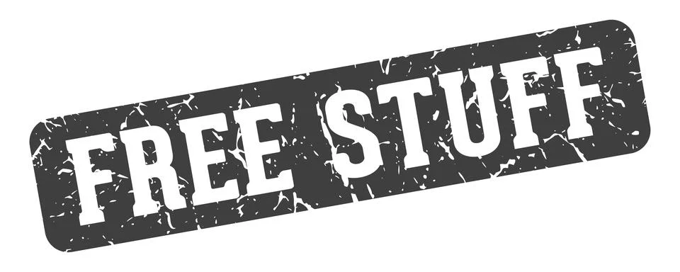 Free stuff rectangular sign. free stuff stamp Stock Illustration