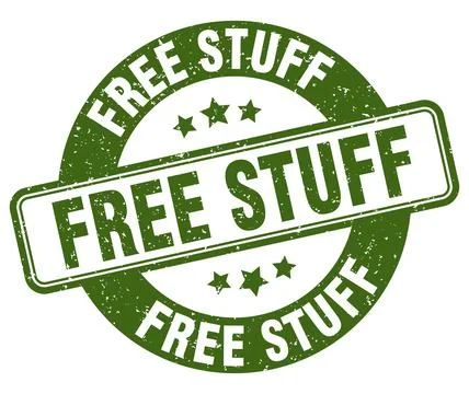 Free stuff stamp. free stuff label. round grunge sign Stock Illustration