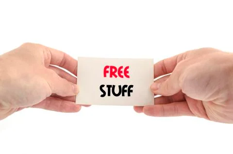 Free stuff text concept Stock Photos