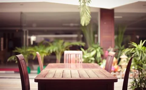 Free table in cafe Stock Photos