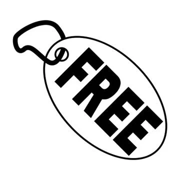 Free tag icon Illustrazione stock