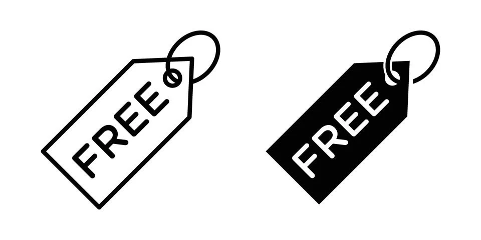 Free tag icon vector design illustrations イラスト素材