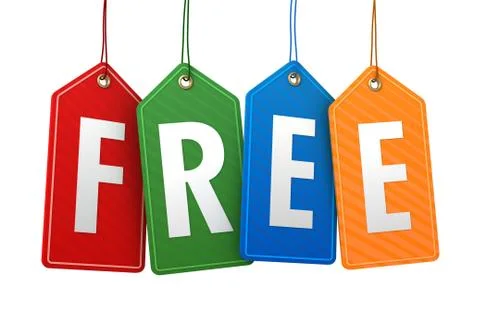Free tag isolated Stock Illustration