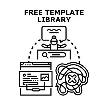 Free template library for design and website building Stock Illustration