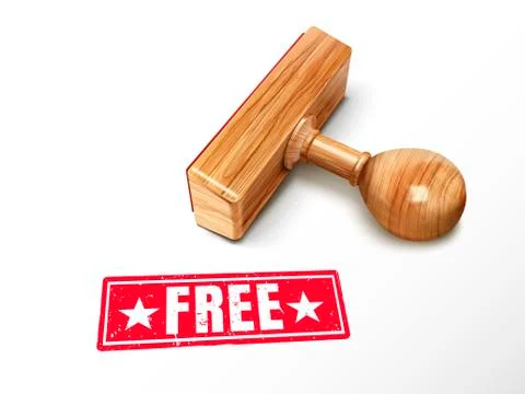 Free text and stamp Stock Illustration