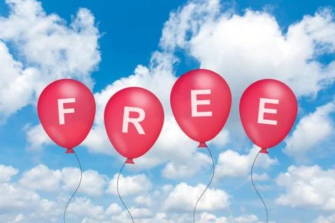 Free text on balloon Stock Photos