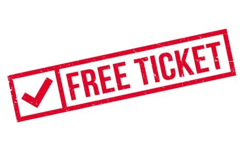Free Ticket rubber stamp Stock Illustration