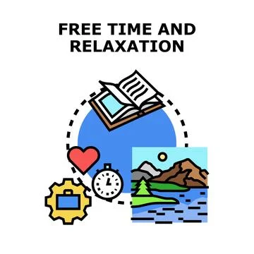 Free time and relaxation concept vector illustration Stock Illustration