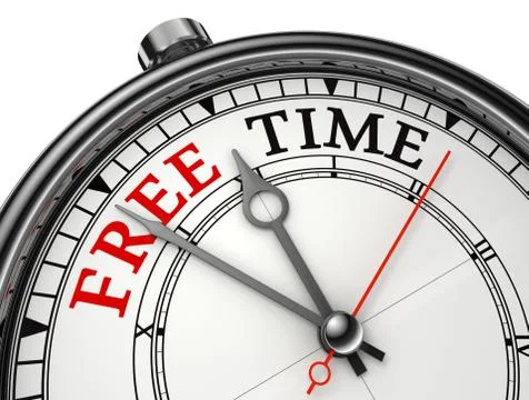 Free time concept clock Stock Illustration